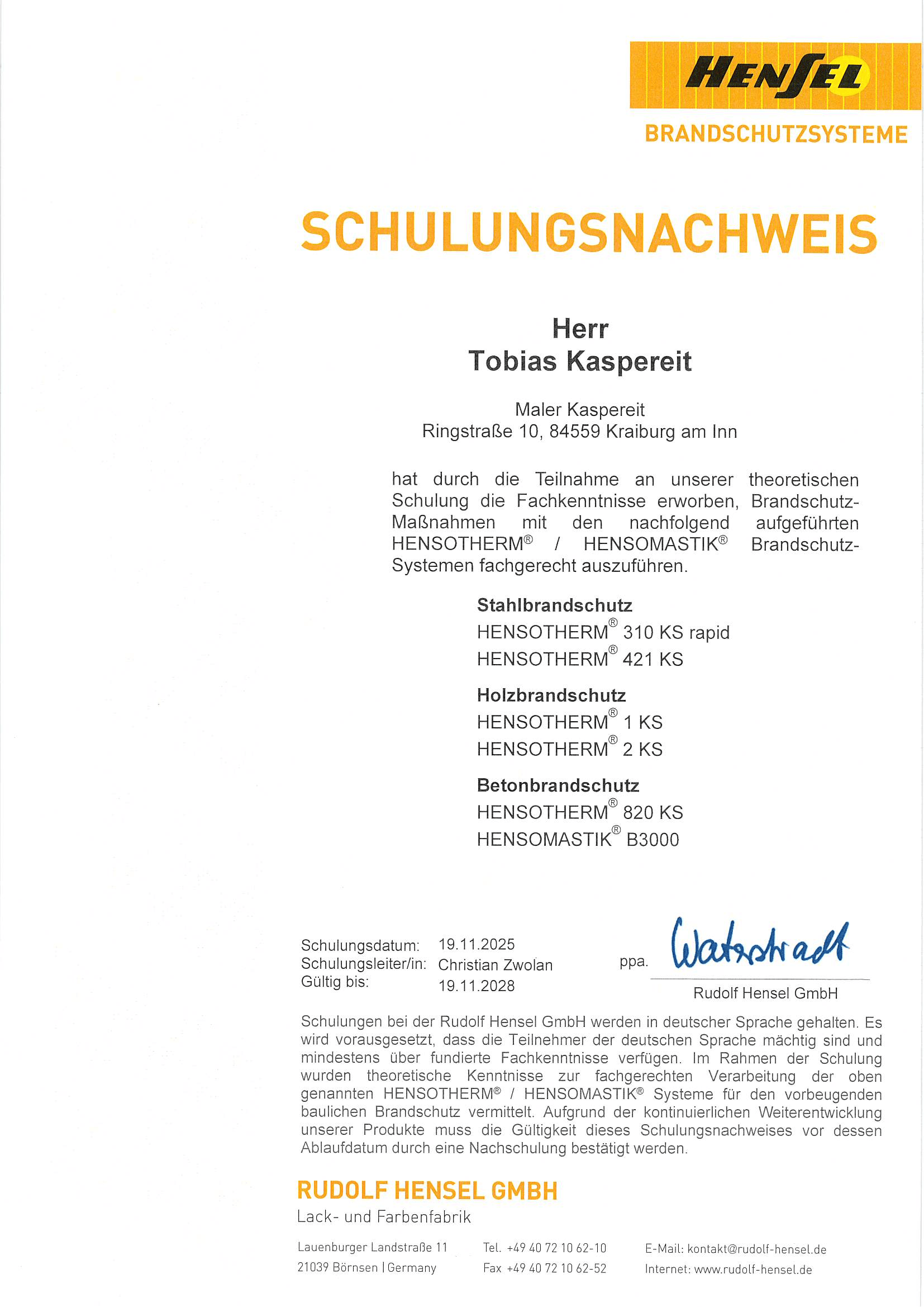 Wandgestaltung vom Malerbetrieb Kaspereit